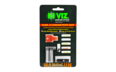 Hi-Viz Interchangeable Front Sight for Ruger Mark I, II, III and IV steel bull barrel pistols. Also fits: Ruger 22/45 with adjustable rear sight (doe — photo 3