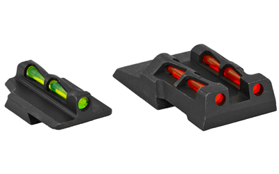 Hi-Viz Interchangeable Front and Rear Sight Set for Ruger Security 9. Front sight includes Green, Red and Black replaceable LitePipes — photo 2