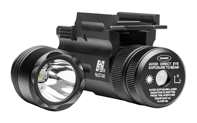 NcSTAR Flashlight & Green Laser with Quick Release Mount, Fits Picatinny/Weaver Rail, 200 Lumens, Green Laser, Black — photo 4