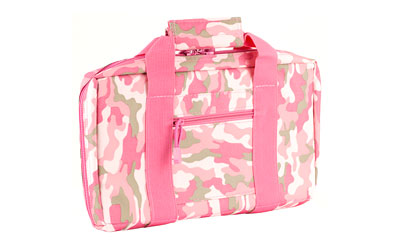 NcSTAR Discreet Pistol Case, Nylon, Pink, Two Padded Handgun Compartments, Six Elastic Magazine Loops, Carry Handle