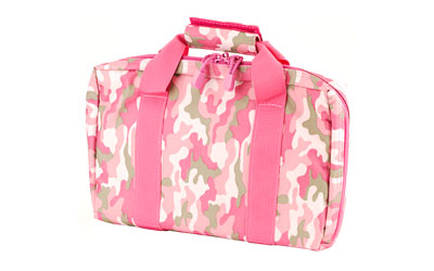NcSTAR Discreet Pistol Case, Nylon, Pink, Two Padded Handgun Compartments, Six Elastic Magazine Loops, Carry Handle — photo 2