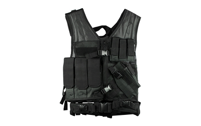 NcSTAR Tactical Vest, Nylon, Black, Size Medium- 2XL, Fully Adjustable, PALS Webbing, Pistol Mag Pouches, Rifle Mag Pouches — photo 2