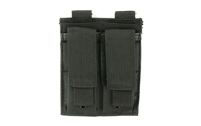 NcSTAR Double Pistol Magazine Pouch, Nylon, Black, MOLLE Straps for Attachment, Fits Two Standard Capacity Double Stack Magazines