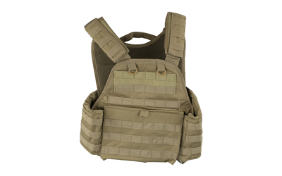 NcSTAR Plate Carrier Vest, Nylon, Tan, Size Medium-2XL, Fully Adjustable, PALS/ MOLLE Webbing, Compatible with 10" x 12" Hard Plates — photo 2