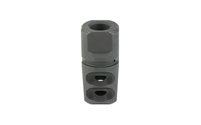 Noveske Muzzle Brake, 5.56 NATO, Fits AR, 1/2X28 Thread Pitch, Matte Finish, Black, Two Port, Noveske Cross Engraved — photo 2