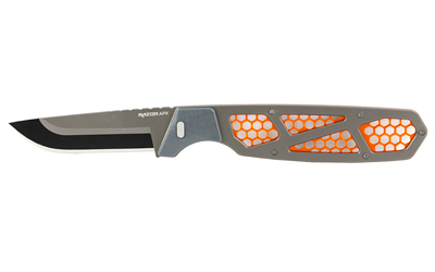 Outdoor Edge Razor APX, Fixed Blade Knife, Plain Edge, 3" Blade Length, Includes (1) Saw, (3) Drop point Blades, (2) Caping Blades