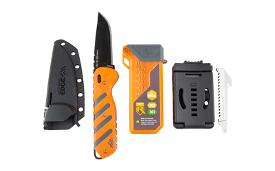 Outdoor Edge Razor HTX, Fixed Blade Knife, Plain Edge, 3" Blade Length, Includes (3) Drop Point Blades, (2) Caping Blades, (1) Gutting Blade — photo 4