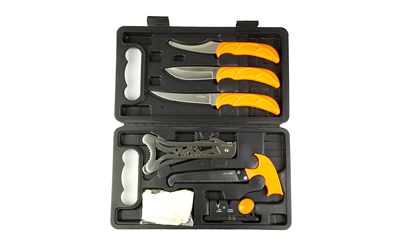 Outdoor Edge Jager Pak Game Processing Kit, Fixed Blade Knife Set, Plain Edge, 420J2 Stainless Steel, Orange Handle, Includes (1) Gutting Knife — photo 2