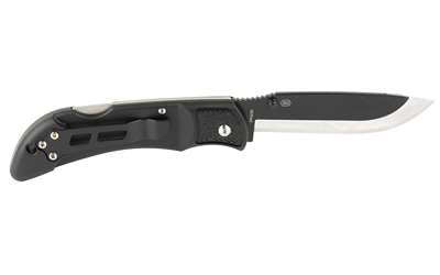 Outdoor Edge Razor Onyx, Folding Knife, Plain Edge, 3.5" Blade Length, Includes (3) Drop Point Blades, Matte Finish, Black Grivory Scales — photo 2