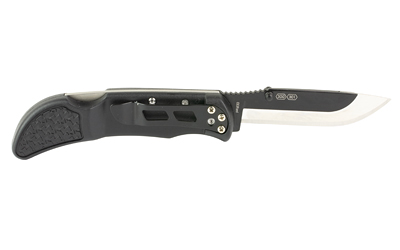 Outdoor Edge Razor Onyx, Folding Knife, Plain Edge, 3" Blade Length, Includes (3) Drop Point Blades, Matte Finish, Black Grivory Scales — photo 2