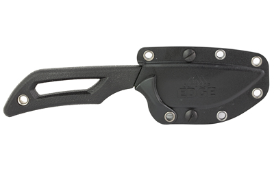 Outdoor Edge Pivot, Fixed Blade Knife, Plain Edge, Drop Point, 2.5" Blade, 8Cr13Mov Stainless Steel, Stonewashed Finish, Black, Includes Sheath — photo 3