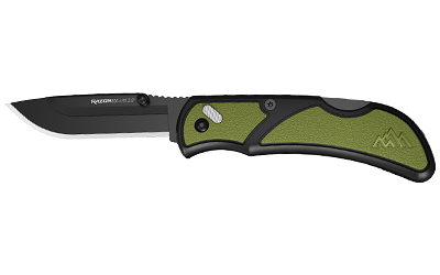 Outdoor Edge Razor EDC Lite, Folding Knife, Plain Edge, 2.5" Blades, 420J2 Stainless Steel, Includes (2) Drop Point Blades, Black Oxide Blade Finish