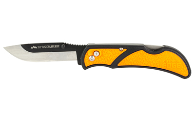 Outdoor Edge Razor EDC Lite, Folding Knife, Plain Edge, 3" Blades, 420J2 Stainless Steel, Orange and Black Handle, Includes (4) Drop Point Blades — photo 2