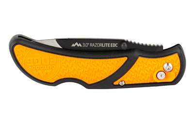 Outdoor Edge Razor EDC Lite, Folding Knife, Plain Edge, 3" Blades, 420J2 Stainless Steel, Orange and Black Handle, Includes (4) Drop Point Blades — photo 4
