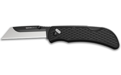Outdoor Edge Razorwork, Folding Knife, Plain Edge, 2.5" Blades, Black Oxide Finish, 420J2 Stainless Steel, Includes (2) Utility Blades