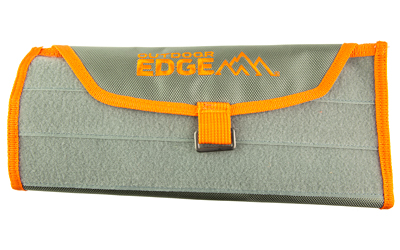 Outdoor Edge Vantex, 4-Piece Roll Pack Kit, Fixed Blade Knives, Gray & Orange Rubber Overmolded Handles, Includes (1) Drop Point, (1) Boning — photo 3