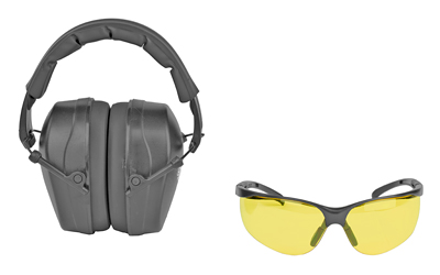 Champion Traps & Targets Shooting Combo Kit, Black Passive Earmuff, Amber Lens — photo 2