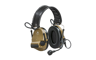 3M/Peltor ComTac VI Defender, Electronic Earmuff, Matte Finish, Coyote Brown, NIB (Natural Interaction Behavior) Wireless Technology