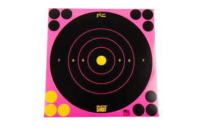 Pro-Shot Products Splatter Shot, 8" Bullseye, Adhesive Target, 6 Pack, Pink/Black — photo 2