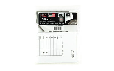 Pro-Shot Products Silhouette Target-Pro B27, 23"x35", 5 Pack, Gray/Black
