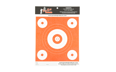 Pro-Shot Products Bullseye Target, 6" Bullseye, 8.5"x 11", 12 Pack, Orange/White — photo 2