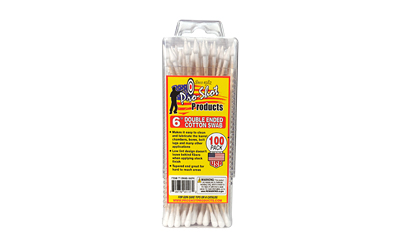Pro-Shot Products Cotton Swab, 6", Tapered and Regular Tip, 100 Per Pack
