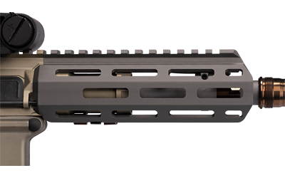 Q Honey Badger Handguard Kit, M-LOK, 6", Fits Honey Badger/AR Upper Receivers, Clear Anodized Finish, Gray, Includes Barrel Nut and Hardware