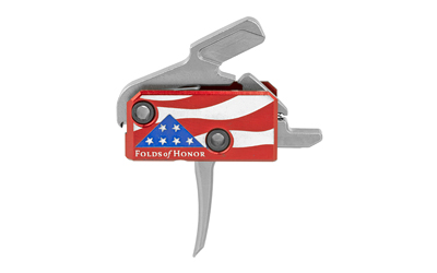 Rise Armament Patriot Trigger, Red, Includes Challenge Coin and Anti-walk Pins, Folds Of Honor Edition — photo 2