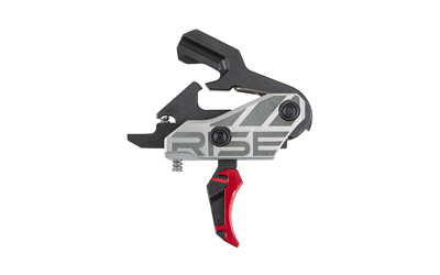 Rise Armament Blitz G2 Trigger, Curved Blade, Fits AR Style Rifles, Black and Red — photo 2