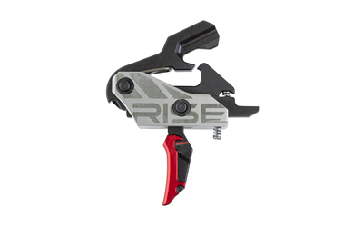 Rise Armament Blitz G2 Trigger, Flat Blade, Fits AR Style Rifles, Black and Red +