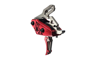 Rise Armament Rev 535 Trigger, Fits AR Style Rifles, Red and Silver — photo 3