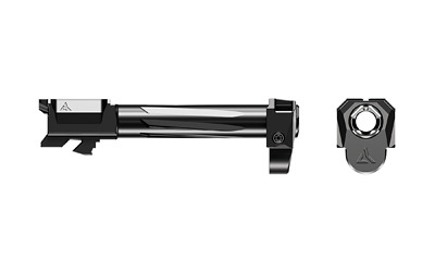 Radian Weapons RAMJET Fluted Barrel with AFTERBURNER Muzzle Brake, 9MM, Radianite Finish, Black/Gray, INTRA-LOK Mounting System, Fits Glock 19 Gen 4