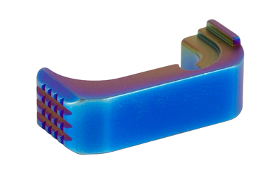 Shield Arms Premium Mag Release, Fits Glock 43X/48, Anodized Finish, Peacock/Rainbow, Right Hand Only — photo 2