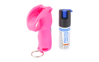 Sabre Quick Grip, Pepper Spray, .54oz, Pepper Spray Kit with Finger Loop and Practice Spray, Pink, Aerosol Can — photo 2
