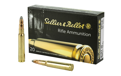 Sellier & Bellot Rifle, 8MM Mauser, 196 Grain, Soft Point Cut-Through Edge, 20 Round Box