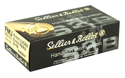 Sellier & Bellot Pistol, 9MM, Subsonic, 150 Grain, Full Metal Jacket, 50 Round Box — photo 2