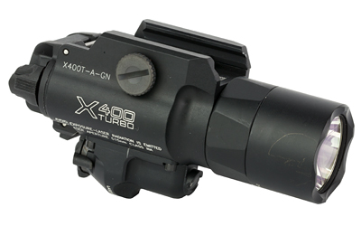 Surefire X400 Turbo, Weapon Light w/Laser, Fits Pistol and Picatinny, 650 Lumens, 66,000 Candela, Green Laser, Matte Finish, Black — photo 2