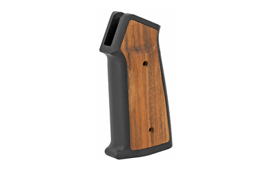 Sharps Bros. Aluminum/Wood AR Grip, Two M-LOK Hand Guard Panels, CNC Machined Billet 6061-T6 Aluminum Grip Frame, Anodized Black