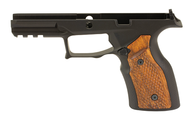 Sharps Bros. Grip Module, Fits Taurus GX4 Carry, 7075 Aluminum Construction, Anodized Finish, Black, Cherry Wood Grip Panels
