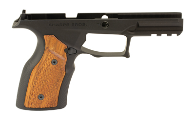 Sharps Bros. Grip Module, Fits Taurus GX4 Carry, 7075 Aluminum Construction, Anodized Finish, Black, Cherry Wood Grip Panels — photo 2