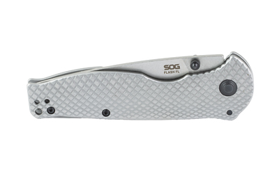 SOG Knives & Tools Flash II FL, Folding Knife, 3.4" Drop Point Blade, 8Cr13MoV Blade Steel, Straight Edge, Satin Finish, Silver — photo 3