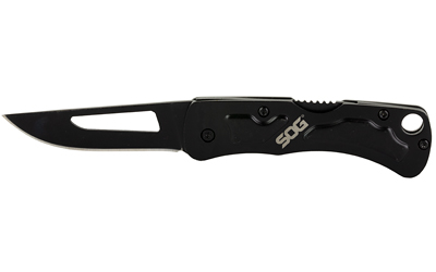 SOG Knives & Tools Centi II, Folding Knife, 2.1" Straight Edge, Straight Back, Stainless Steel Construction, Hardcased Finish, Black