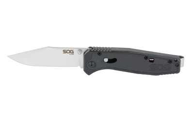 SOG Knives & Tools Flare, Folding Knife, 3.5" Clip Point Blade, 8" Overall Length, 8Cr13MoV Steel, Satin Finish Blade Steel, Straight Edge, Silver