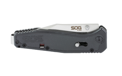 SOG Knives & Tools Flare, Folding Knife, 3.5" Clip Point Blade, 8" Overall Length, 8Cr13MoV Steel, Satin Finish Blade Steel, Straight Edge, Silver — photo 3