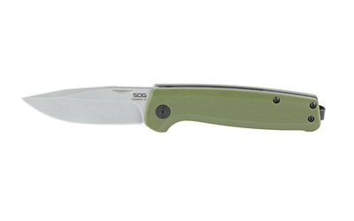 SOG Knives & Tools Terminus SJ, Folding Knife, 2.9" Clip Point Blade,7.1" Overall Length, CRYO D2 Blade Steel, Plain Edge, Stonewash Finish, Silver