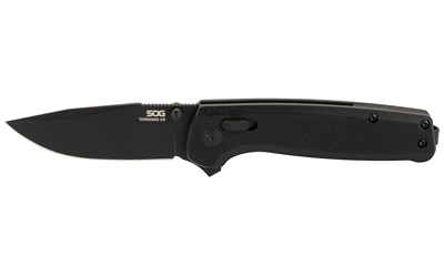 SOG Knives & Tools Terminus XR, 2.95" Folding Knife, Clip Point Straight Edge, G10 Handle, D2 Steel, Black