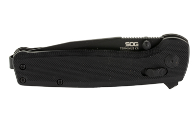 SOG Knives & Tools Terminus XR, 2.95" Folding Knife, Clip Point Straight Edge, G10 Handle, D2 Steel, Black — photo 3