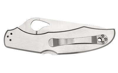 Spyderco Byrd, Cara Cara 2, 3.75" Folding Knife, Clip Point, Plain Edge, 8Cr13MoV/Satin, Stainless, Oval Thumb Hole/Pocket Clip — photo 2