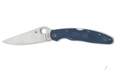 Spyderco Police 4 Lightweight, Folding Knife, 4.38" Drop Point Blade, 9.97" Overall Length, CPM SPY 27 Blade Steel, Plain Edge, Satin Finish, Silver