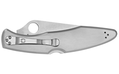 Spyderco Police, 4.125" Folding Knife, Clip Point, Combo Edge, VG10/Satin, Stainless, Circle Thumb Hole/Pocket Clip — photo 2